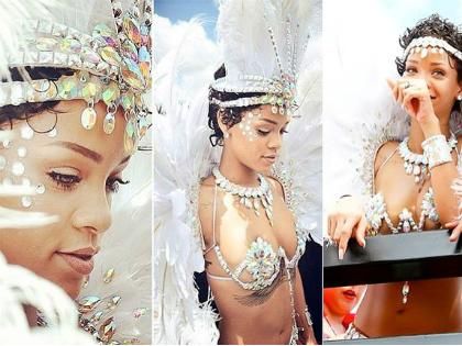 Ріанна відривалася на карнавалі у відвертому костюмі Ріанна відривалася на карнавалі у відвертому костюмі