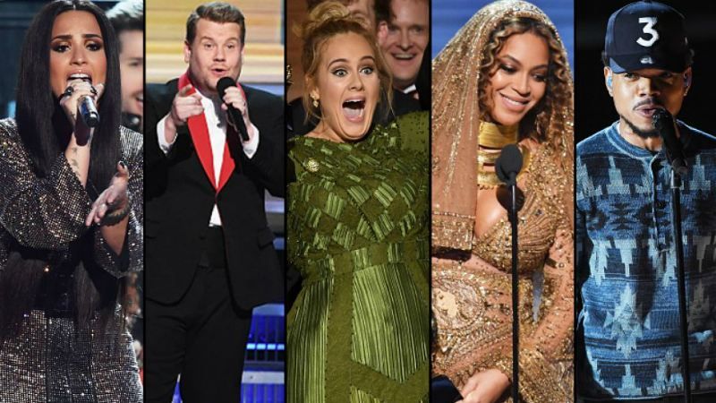 Беременная Бейонсе, эпатажная Леди Гага и Адель в зеленом: как прошла церемония Grammy 2017