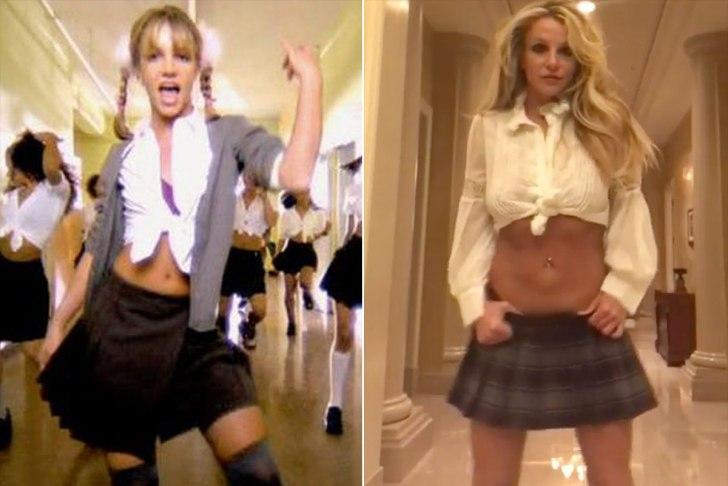Бритни Спирс повторила свой легендарный образ из клипа Baby One More Time