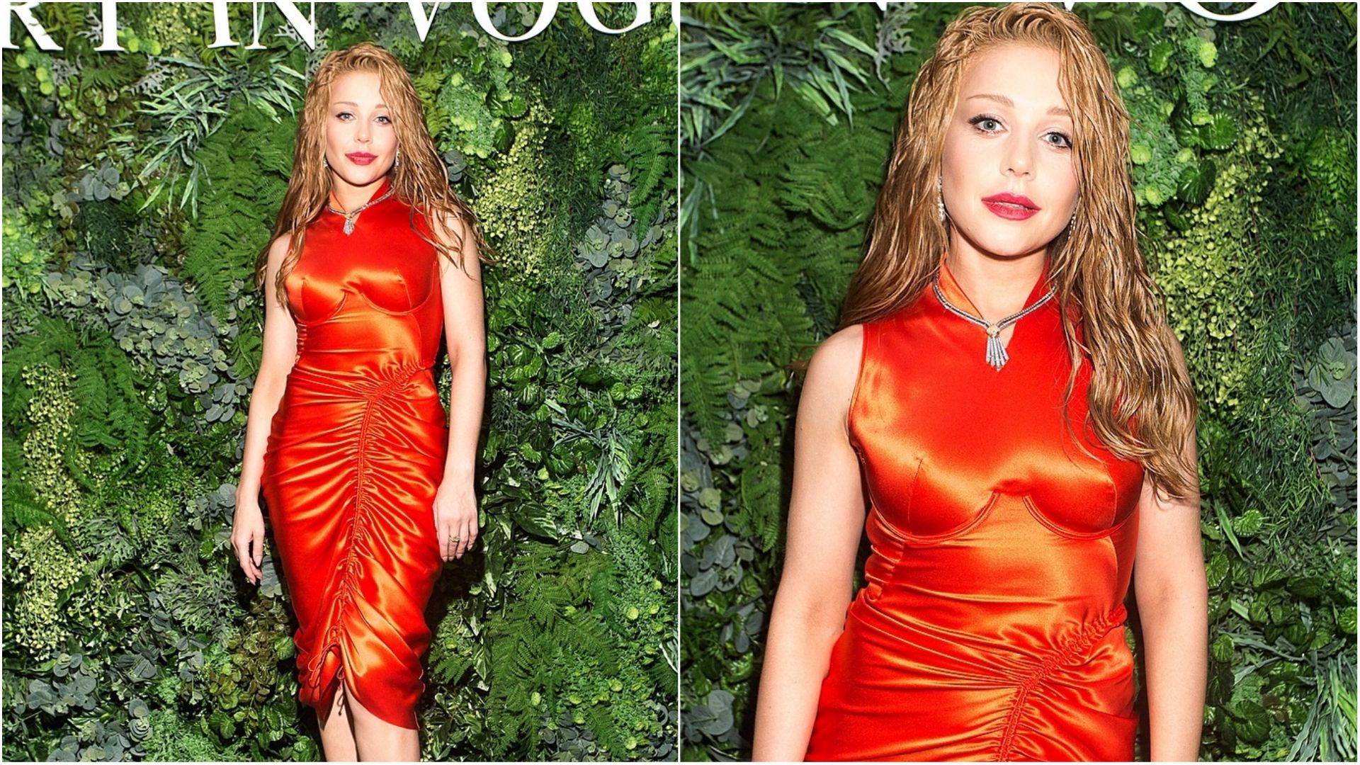 Тіна Кароль завітала на вечірку Vogue в яскравій сукні: фото