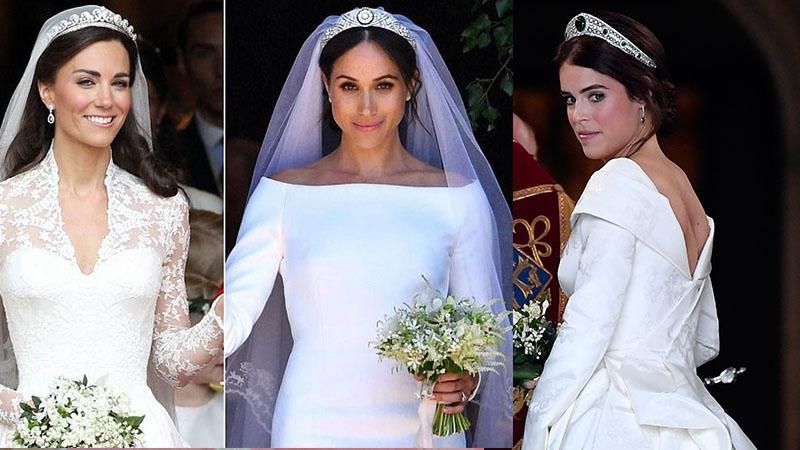 Кейт, Меган или Евгения: чье свадебное платье лучше – опрос