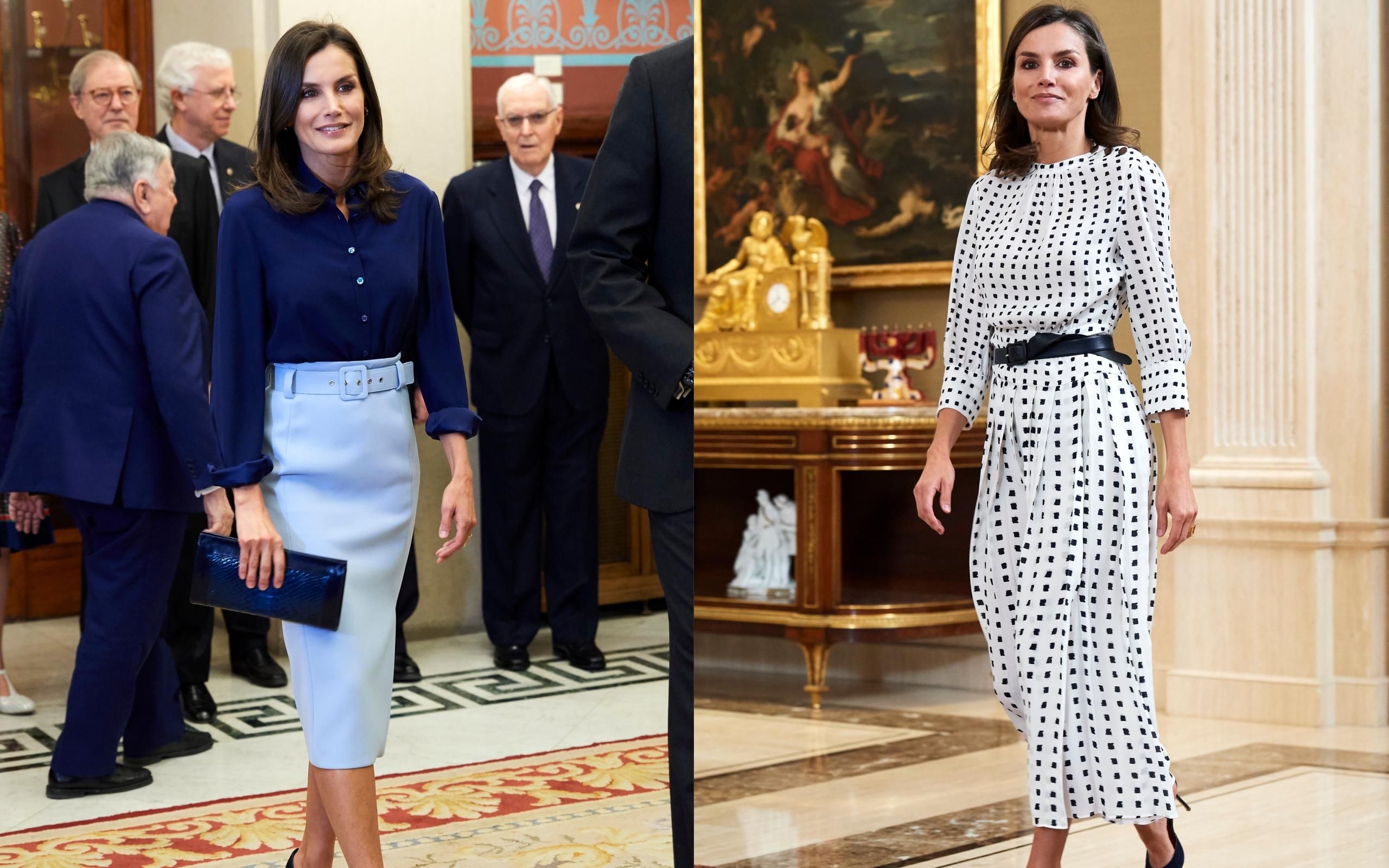 Королівський синій і нестандартний "горох": Летиція продемонструвала два стильних виходи Королівський синій і нестандартний "горох": Летиція продемонструвала два стильних виходи