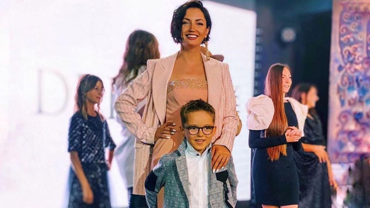 Оля Цибульська з сином Оля Цибульська з сином