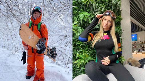 Лыжи, купание в бассейне и сноуборды: как проводят зимний отдых украинские звезды