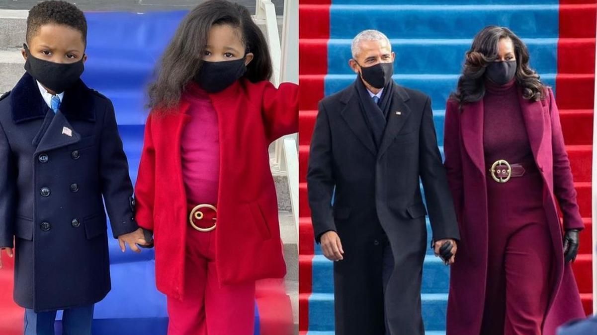 Дети повторили образ Барака и Мишель Обамы с инаугурации Байдена