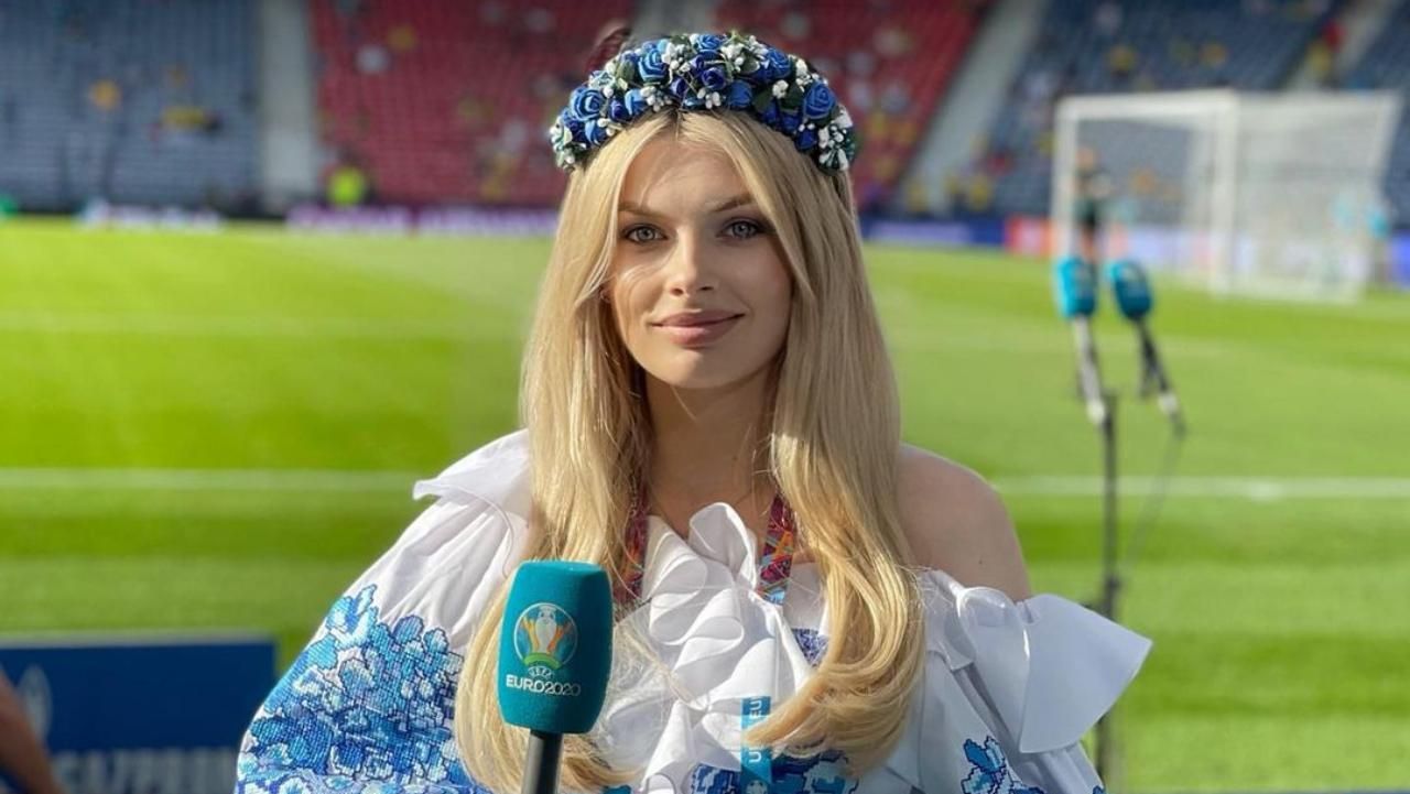 Влада Седан на стадионе матча Украина - Англия: фото Влада Седан на стадионе матча Украина - Англия: фото