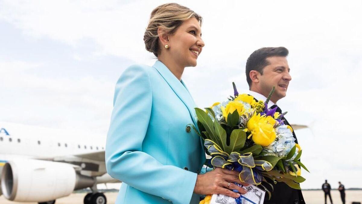 Олена Зеленська прибула до США: трендовий образ першої леді в блакитному костюмі - Новини шоу-бізнесу - Showbiz Олена Зеленська прибула до США: трендовий образ першої леді в блакитному костюмі - Новини шоу-бізнесу - Showbiz