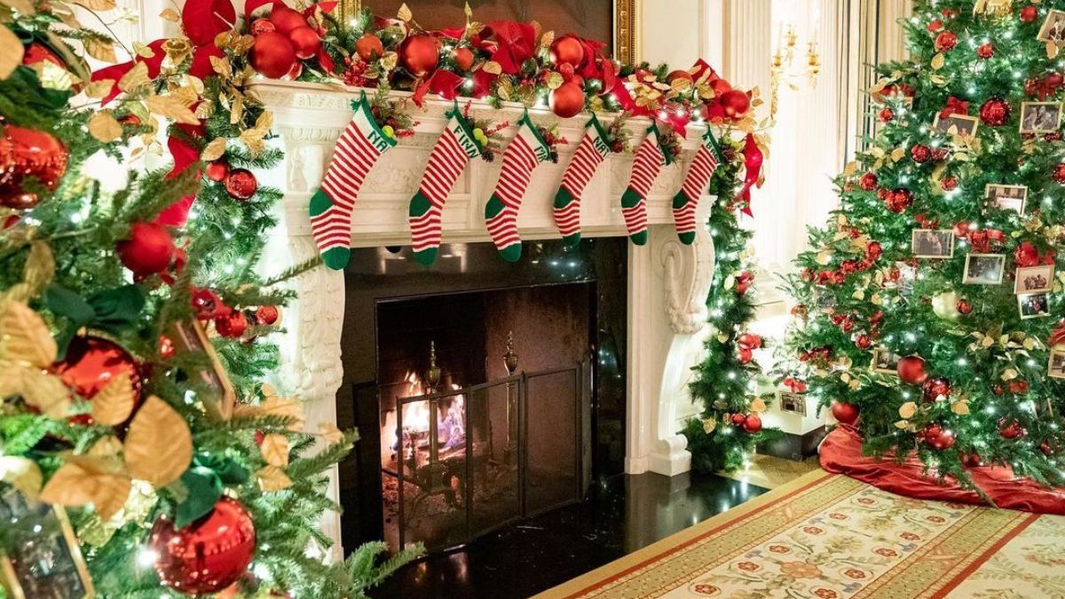 Джилл Байден показала рождественские декорации Белого дома: сказочные фото и видео
