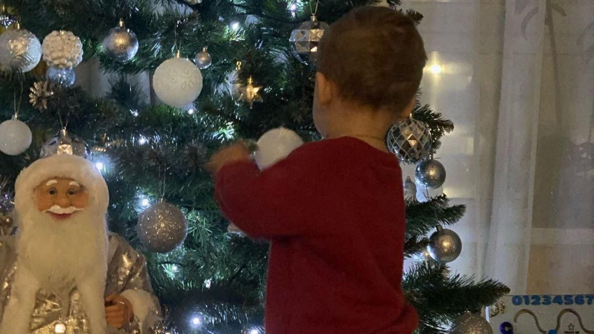 Маленький сын Владимира Жогла украшал елку: миловидные фото