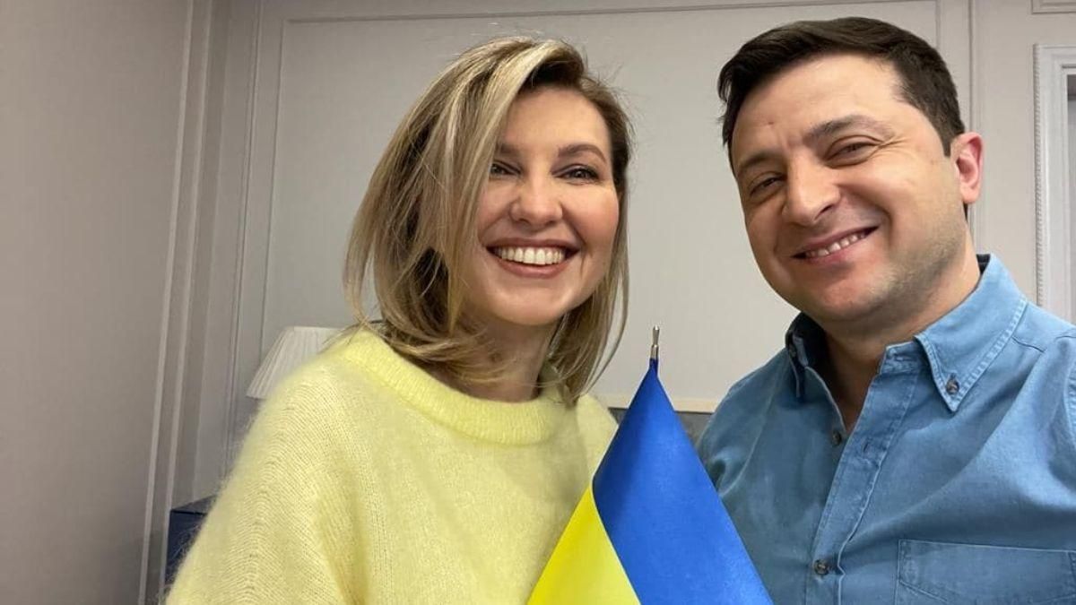 Владимир и Елена Зеленские запустили "желто-голубой" флешмоб в соцсетях