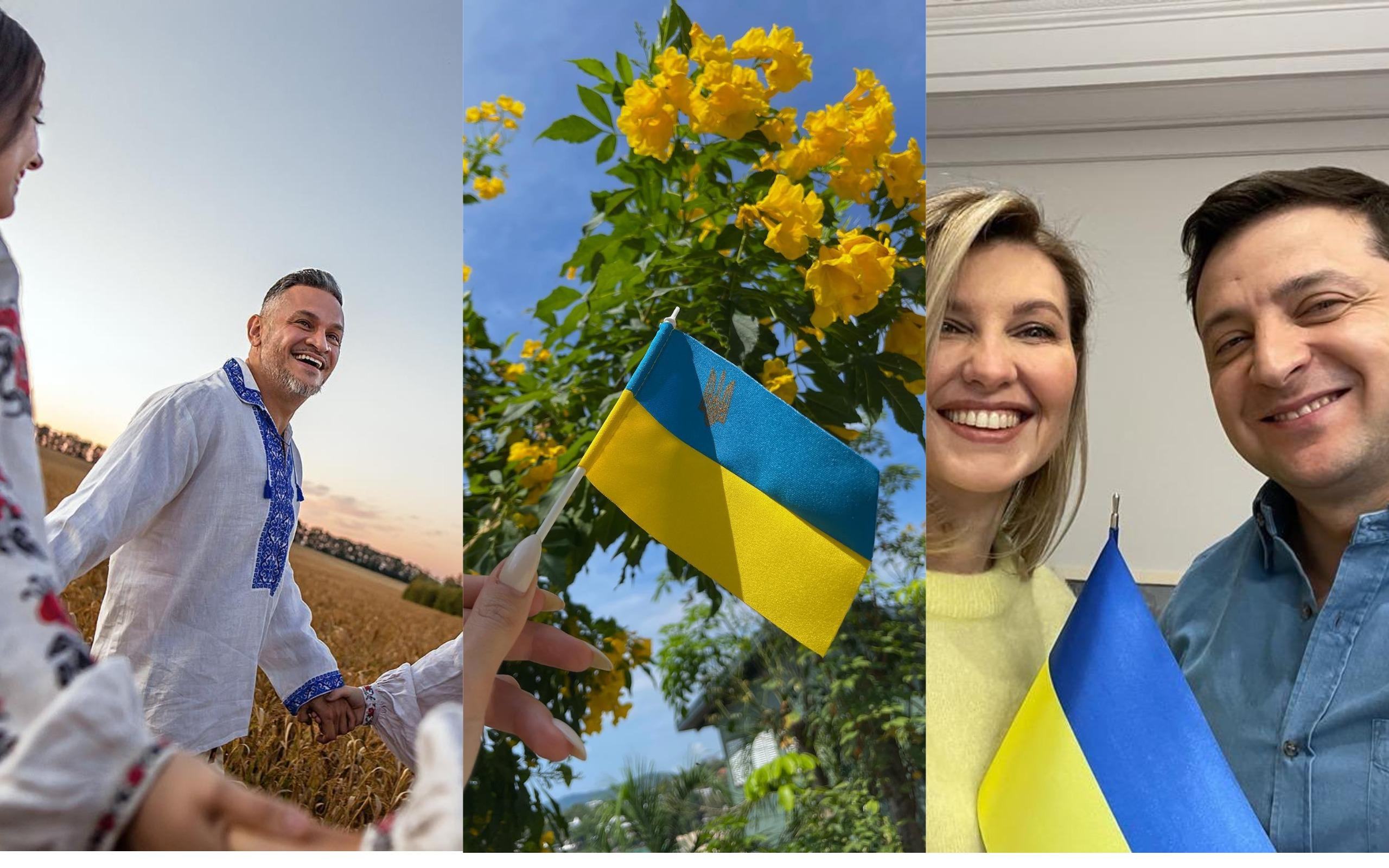 Від Зеленських в Україні до Остапчука на Мальдівах: хто із зірок долучився до Дня єднання - Новини шоу-бізнесу - Showbiz