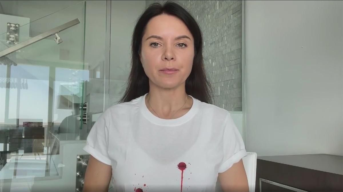 У футболці з кривавими слідами: Лілія Подкопаєва попросила про танки і винищувачі для України - Showbiz