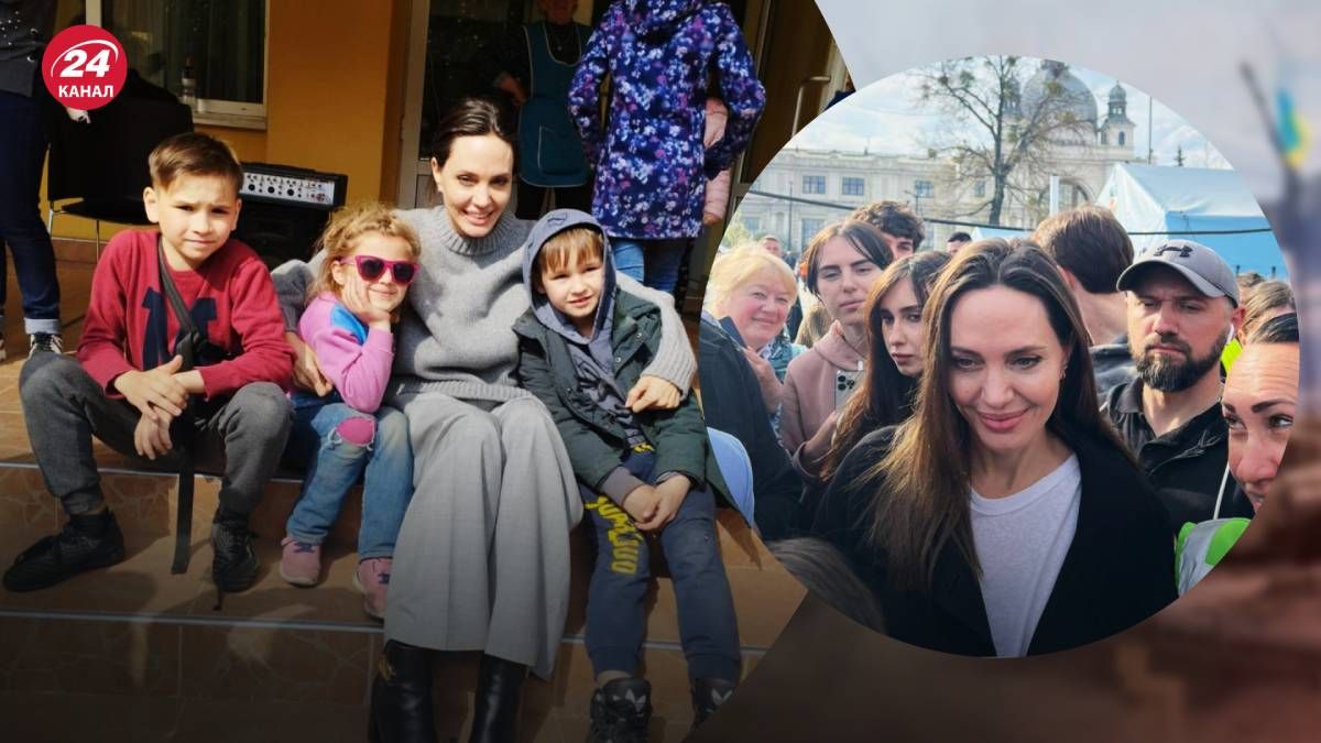 Анджеліна Джолі у Львові зустрілась з переселенцями: фото
