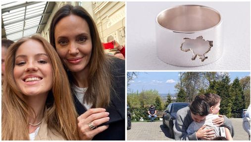 С картой Украины: Анджелина Джоли носит кольцо украинского производителя