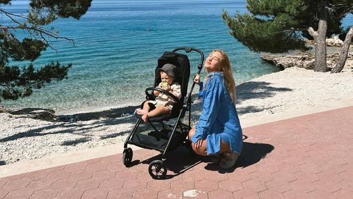 Даша Квіткова з сином відпочиває у Хорватії: фото з морського узбережжя