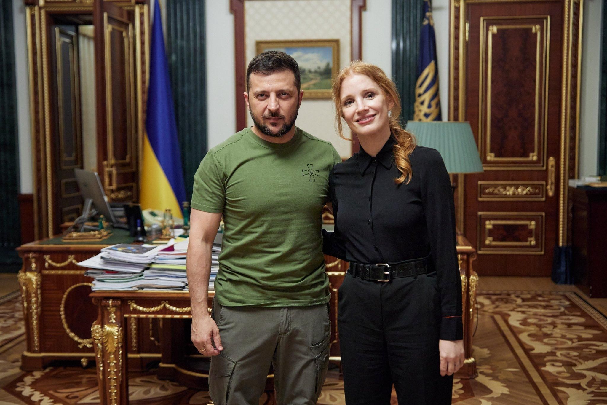 Джессика Честейн прибыла в Киев и встретилась с Зеленским – первые детали