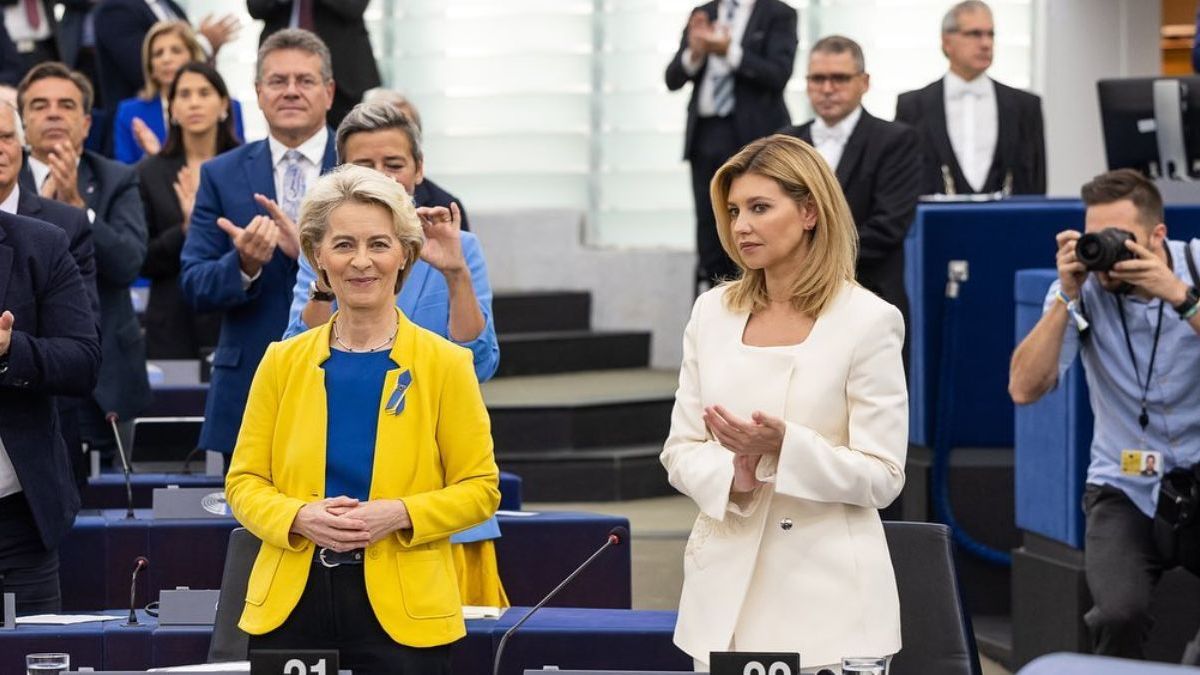 Олена Зеленська на засіданні Європарламенту – фото образу