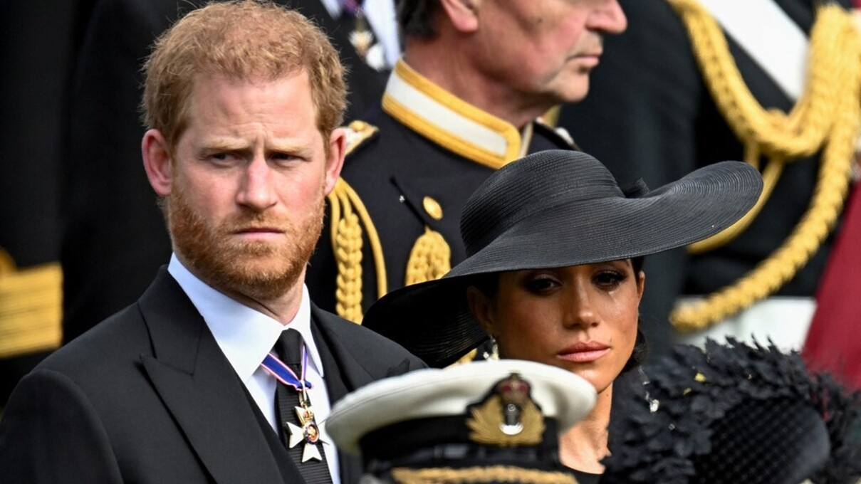 Принц Гаррі та Меган Маркл на похороні Єлизавети II - фото і відео
