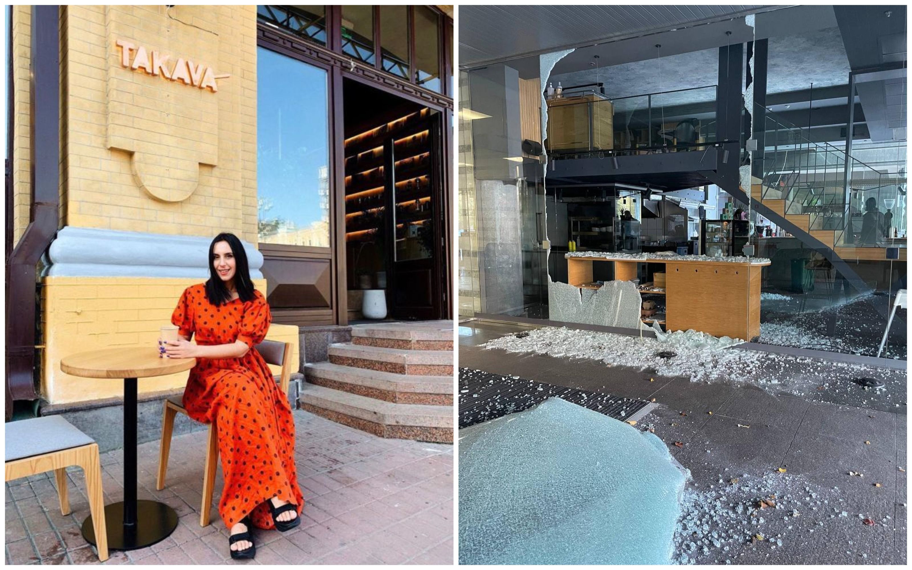 Ракетный удар по Киеву - кофейня Джамалы пострадала от атаки, фото Ракетный удар по Киеву - кофейня Джамалы пострадала от атаки, фото