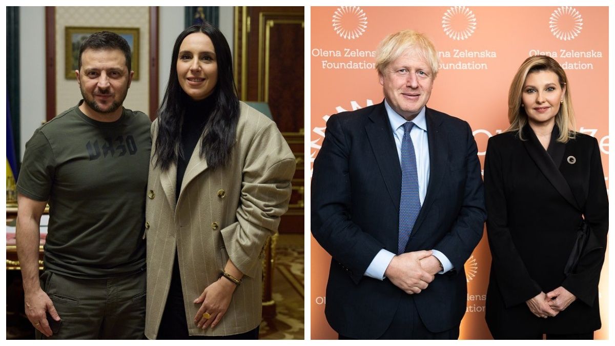 Зеленський з Джамалою – Зеленська з Борисом Джонсоном – фото, відео Зеленський з Джамалою – Зеленська з Борисом Джонсоном – фото, відео