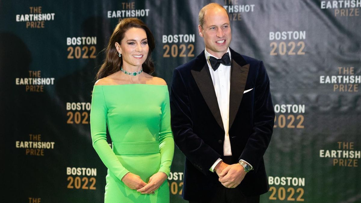 Кейт Миддлтон в США в зеленом платье – фото с принцем Уильямом