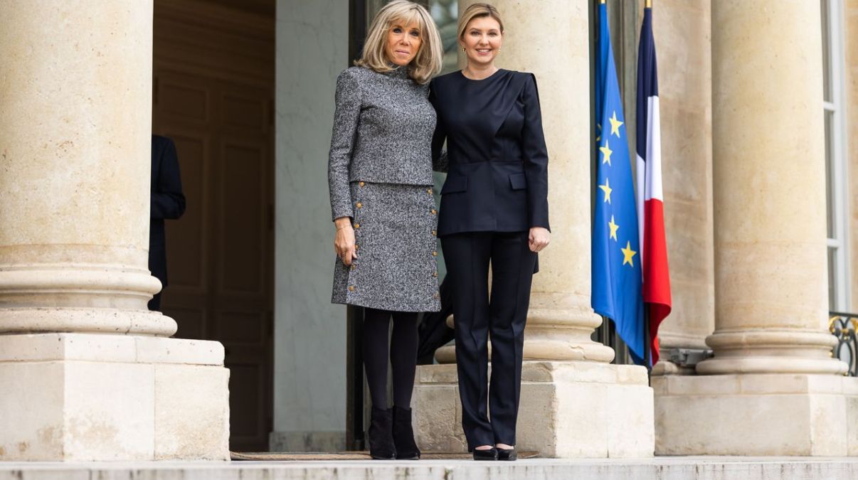 Зеленская встретилась с Брижит Макрон – фото образов Зеленская встретилась с Брижит Макрон – фото образов