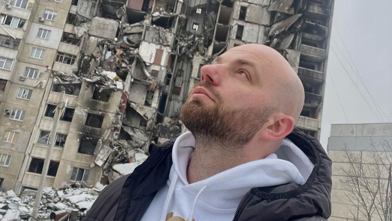 Слава Дьомін приїхав у Харків, який постраждав від війни - фото Слава Дьомін приїхав у Харків, який постраждав від війни - фото