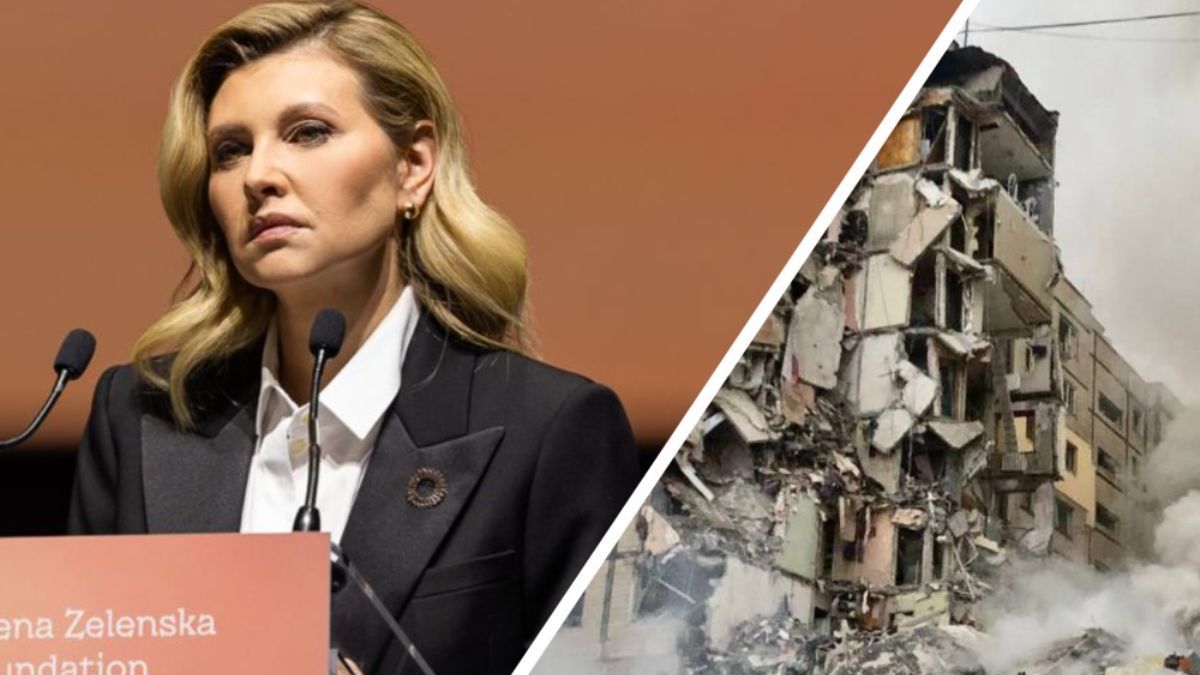 Удар по будинку у Дніпрі – Олена Зеленська про терор росіян, фото руйнувань Удар по будинку у Дніпрі – Олена Зеленська про терор росіян, фото руйнувань