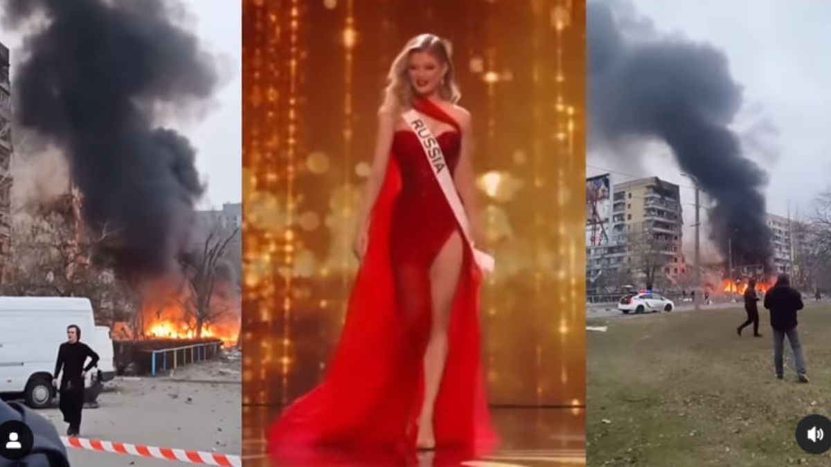 Удар по будинку у Дніпрі – росіянка на Міс Всесвіт 2022 у кривавій сукні – відео