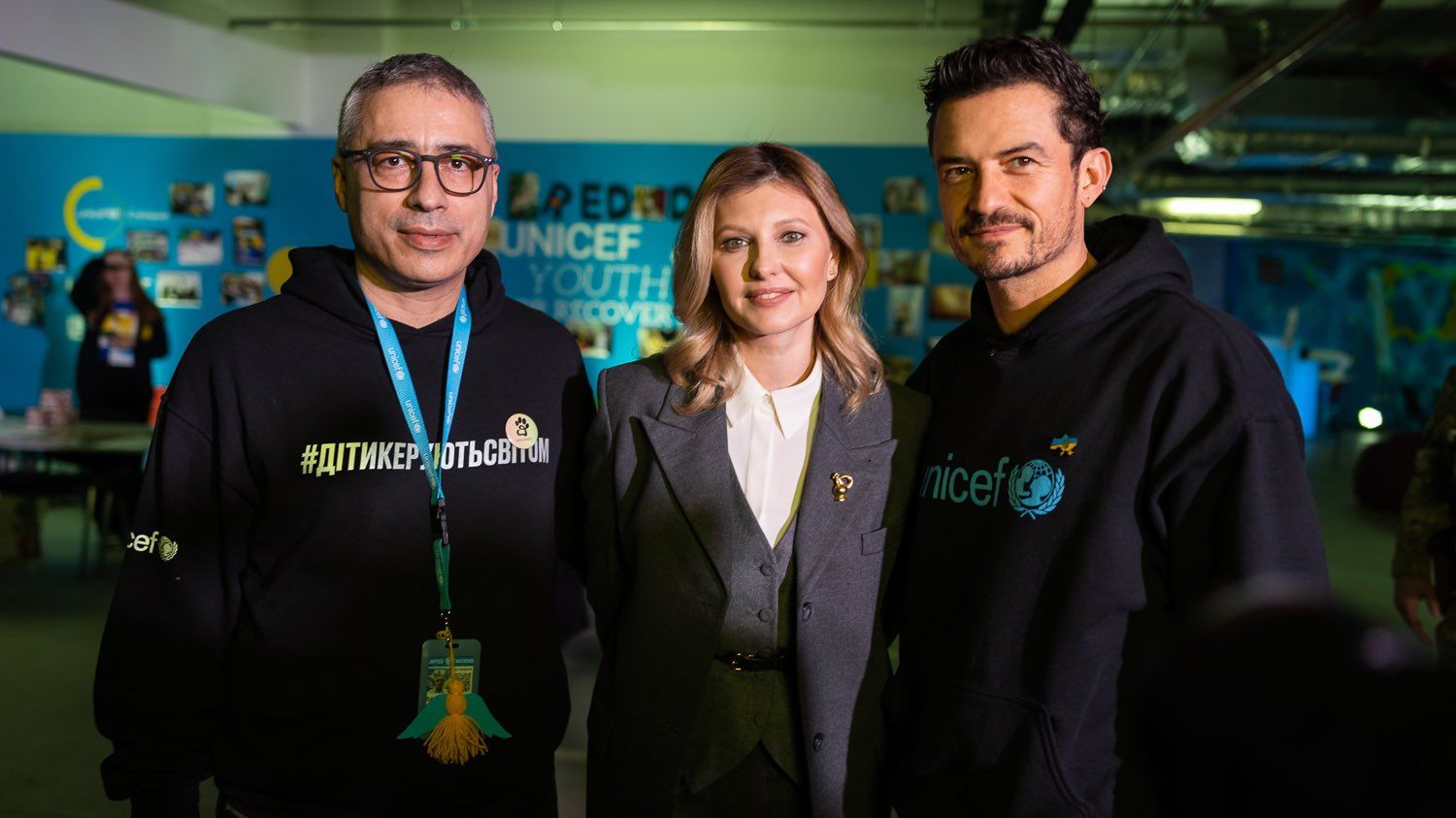 Елена Зеленская с Орландо Блумом Елена Зеленская с Орландо Блумом