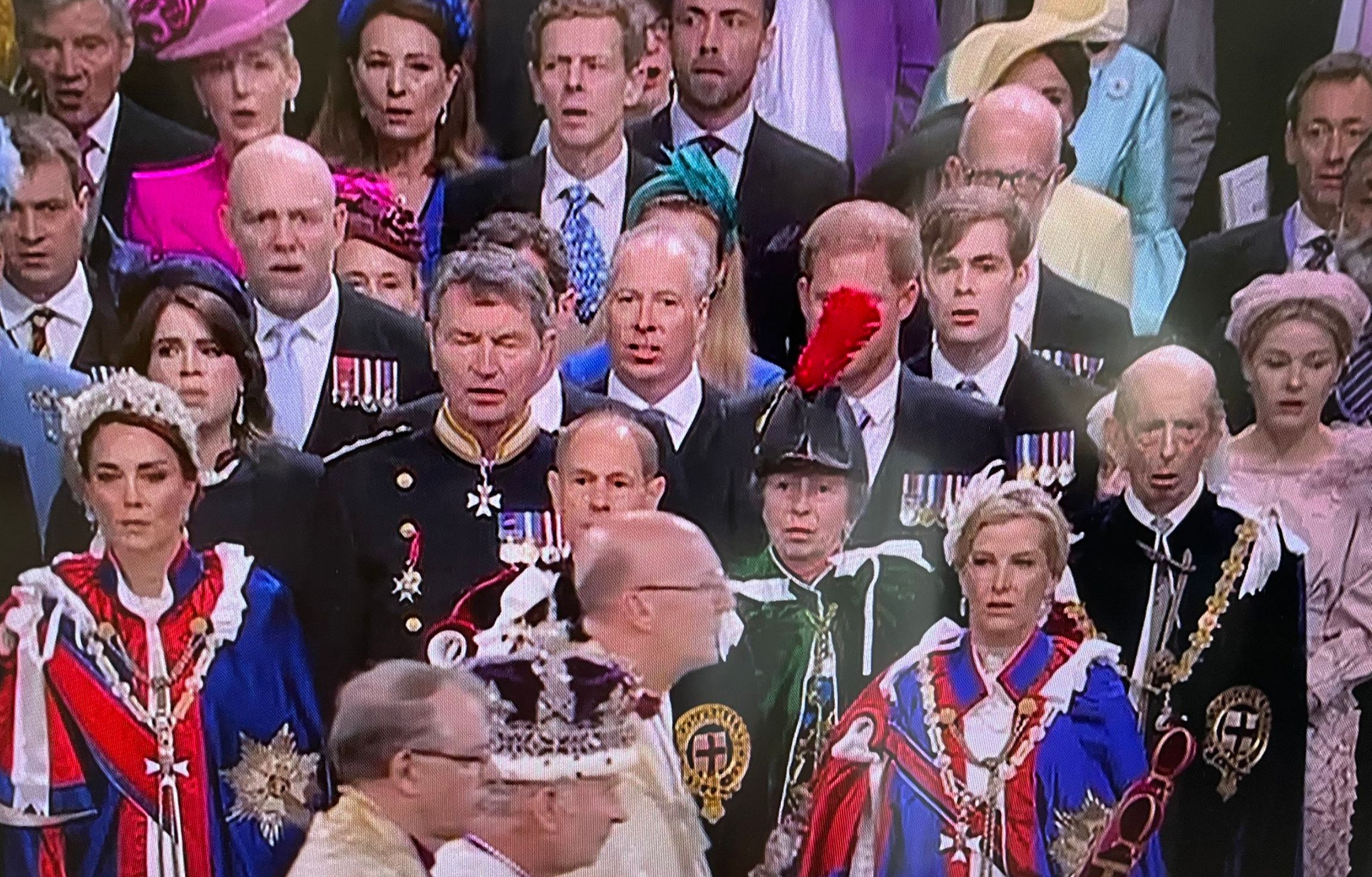 Принцесса Анна случайно закрыла лицо принцу Гарри Принцесса Анна случайно закрыла лицо принцу Гарри