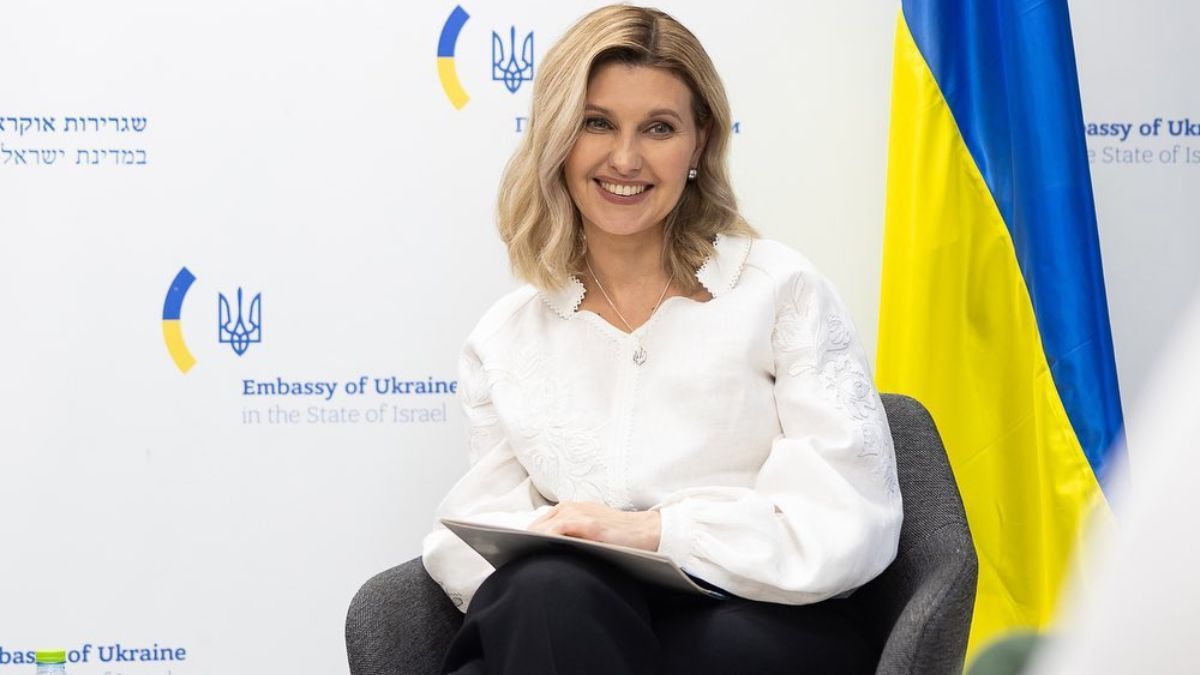 Олена Зеленська одягнула вишиванку – фото з Ізраїлю Олена Зеленська одягнула вишиванку – фото з Ізраїлю
