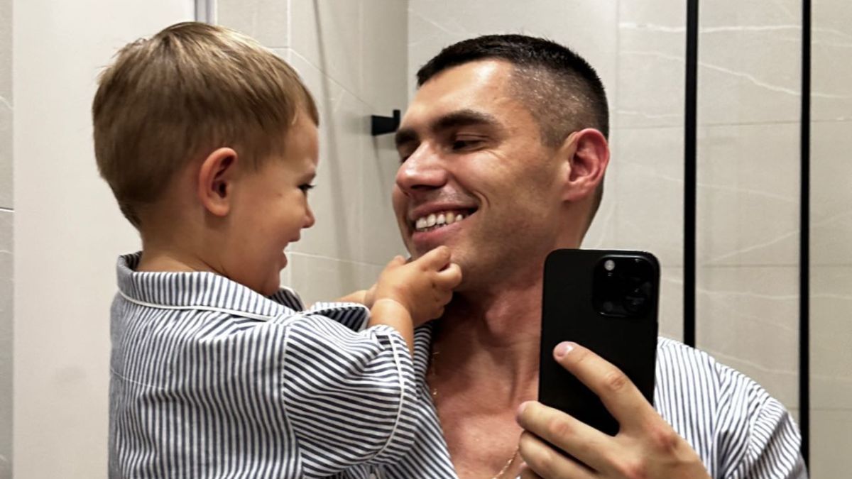 Нікіта Добринін з сином Левом Нікіта Добринін з сином Левом