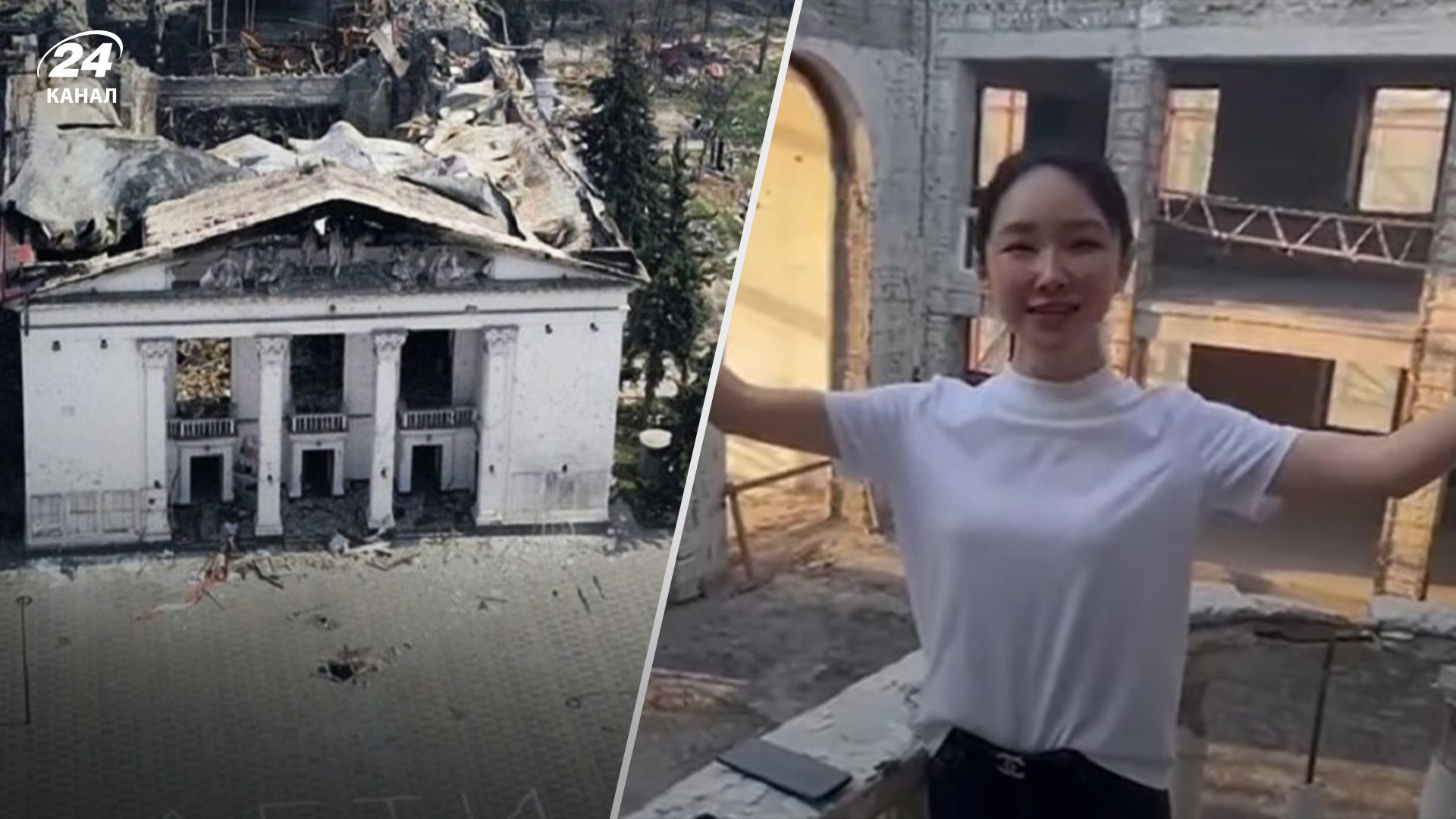 Ван-Фан заспівала у зруйнованому драмтеатрі Маріуполя Ван-Фан заспівала у зруйнованому драмтеатрі Маріуполя