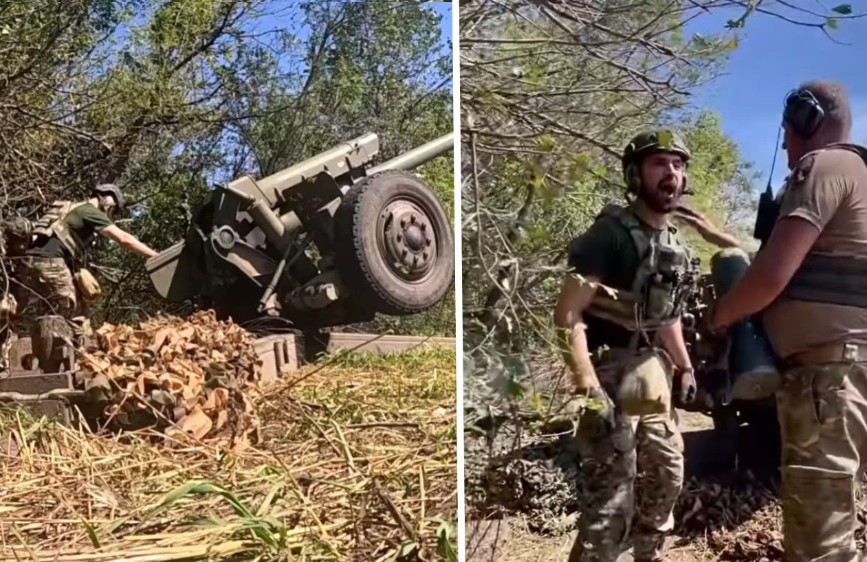 Віталій Козловський стріляє з артилерії Віталій Козловський стріляє з артилерії