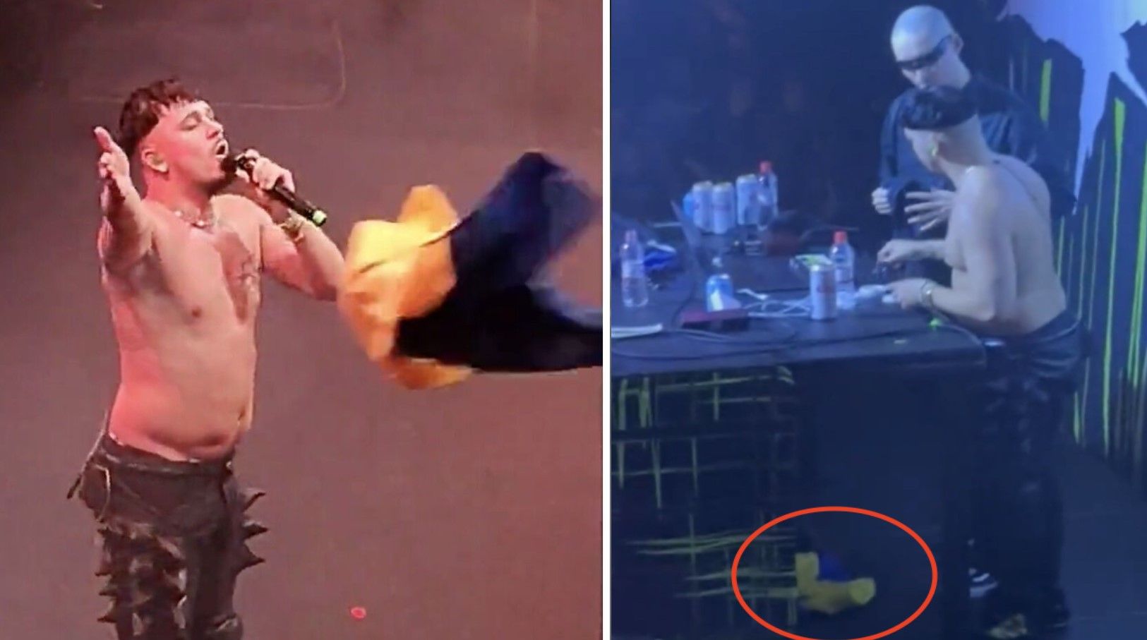 Käärijä швырнул украинский флаг под стол Käärijä швырнул украинский флаг под стол