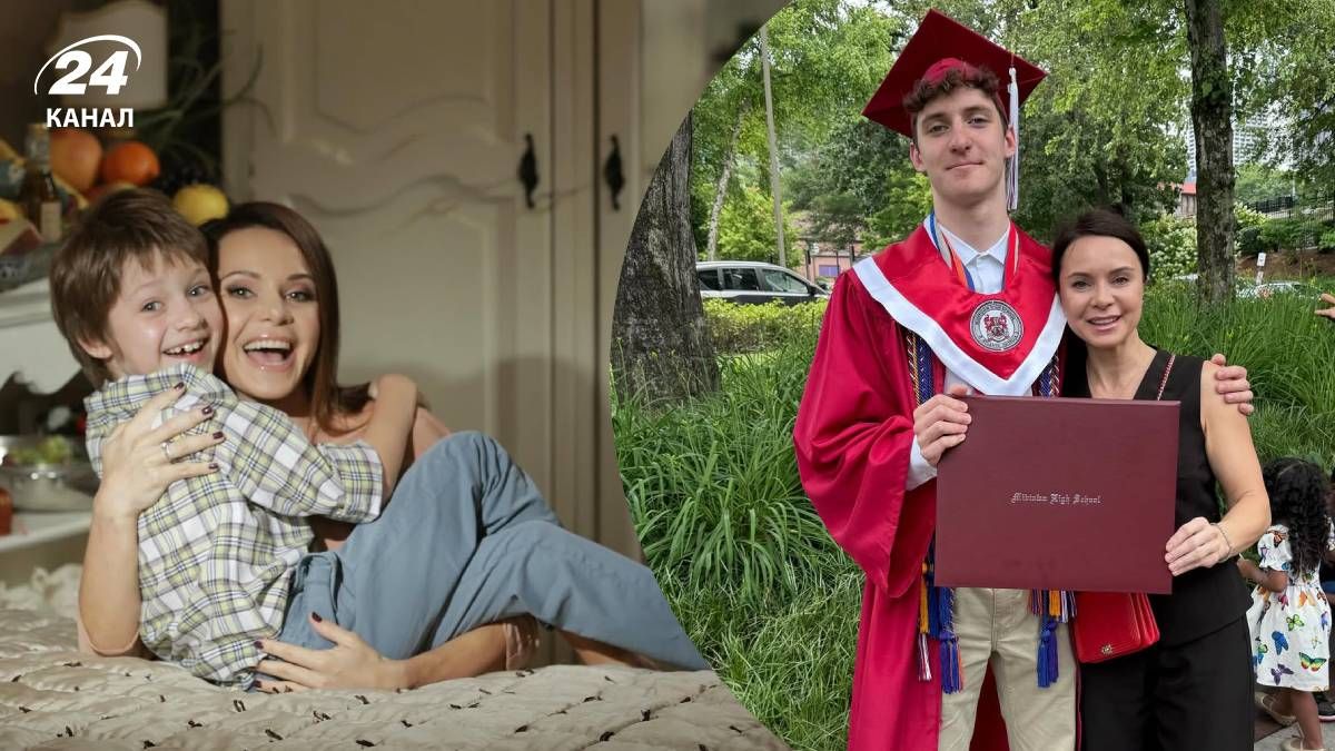 Лілія Подкопаєва з сином Лілія Подкопаєва з сином